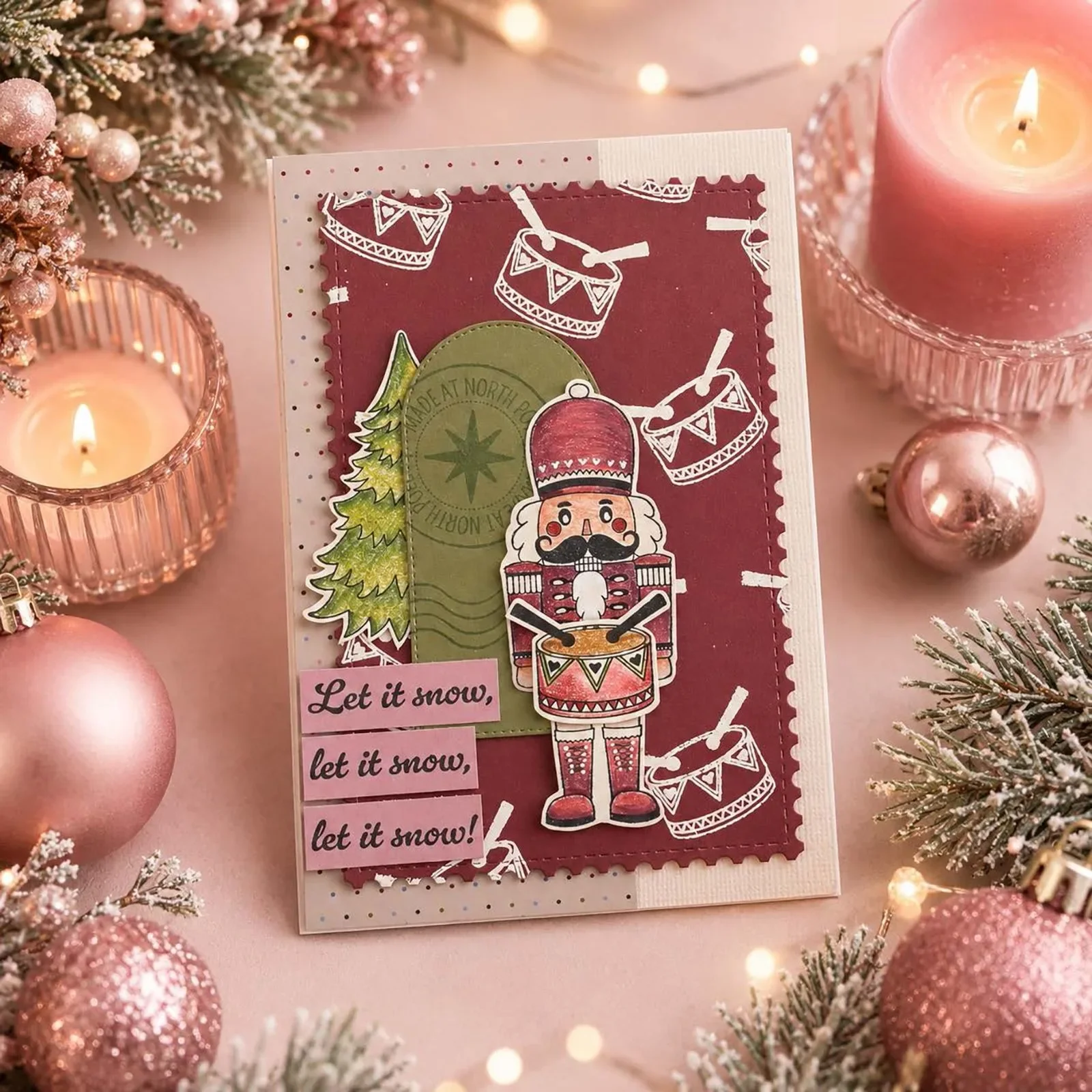Snowy Landscape Folder Knitted Pattern Metal Cutting Die & Stamp Scrapbook Diary Decoration Stencil Embossing Template DIY Greet