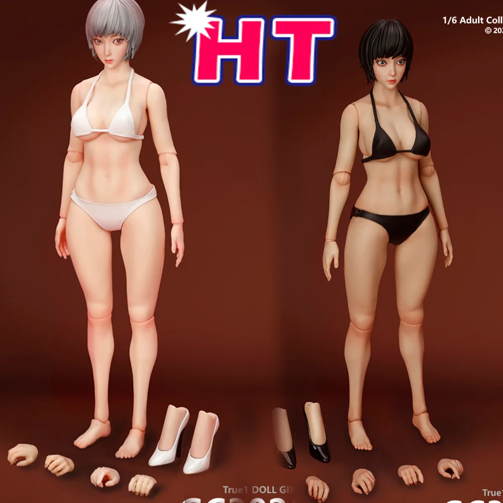 True1Toys GC3026 1/6 Scale Female Body White And Wheat Colored Skin Two Hair Color Options About 27cm Action Figure In Stock