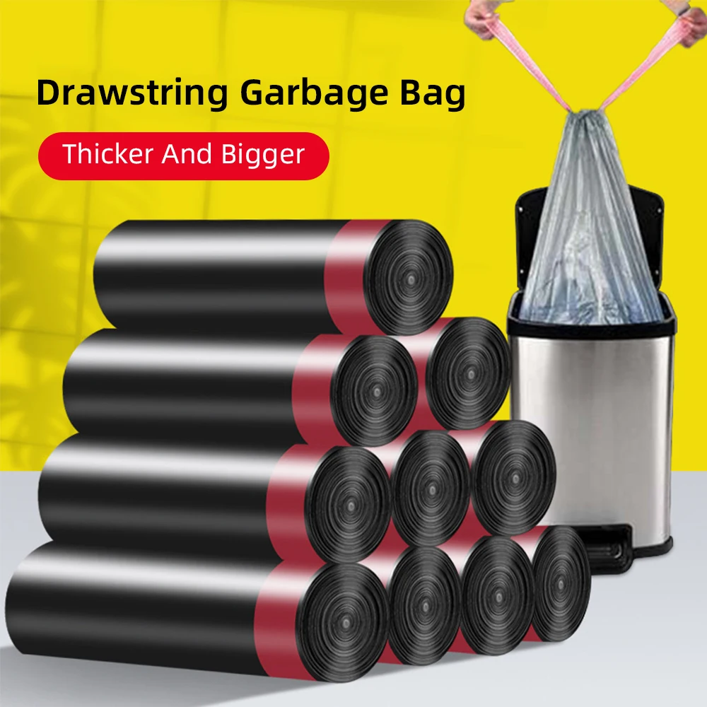 75PCS Drawstring Garbage bags Disposable Kitchen Toilet Trash Bag For Smart Trash Can Kitchen accessories