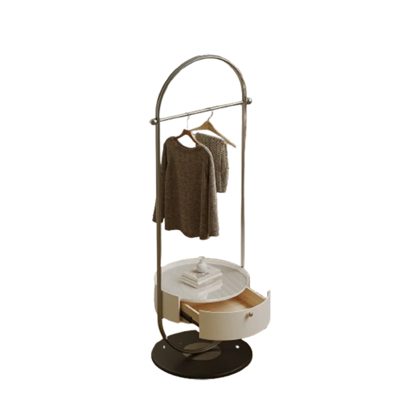 

Italian Floor Coat Rack Stainless Steel Wrought Iron Bedroom Living Room Hanger Modern Simple Solid Wood Rack Ropa Furniture