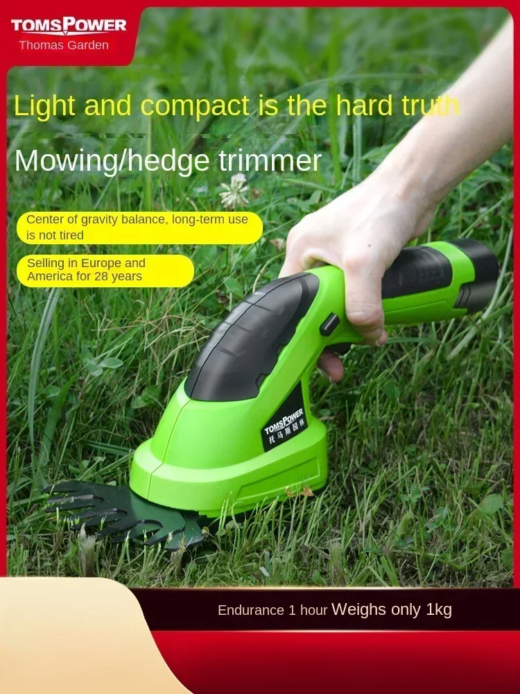 Mini Lithium Electric Grass Trimmer Hedge Trimmer Garden Lawn Mower Grass Cutting Machine Tool