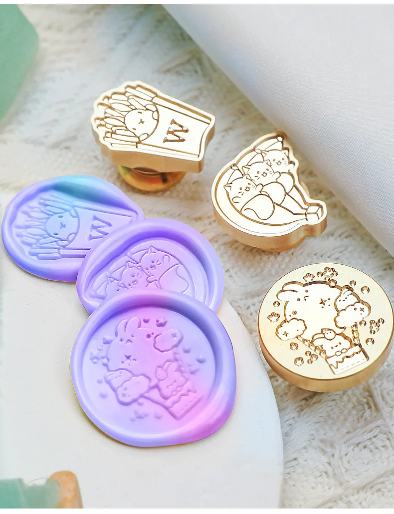 Wax Seal Stamp Cute Animals Stamp Head For Cards Envelopes Festival Invitations Scrapbooking Fire Paint Sealing Head