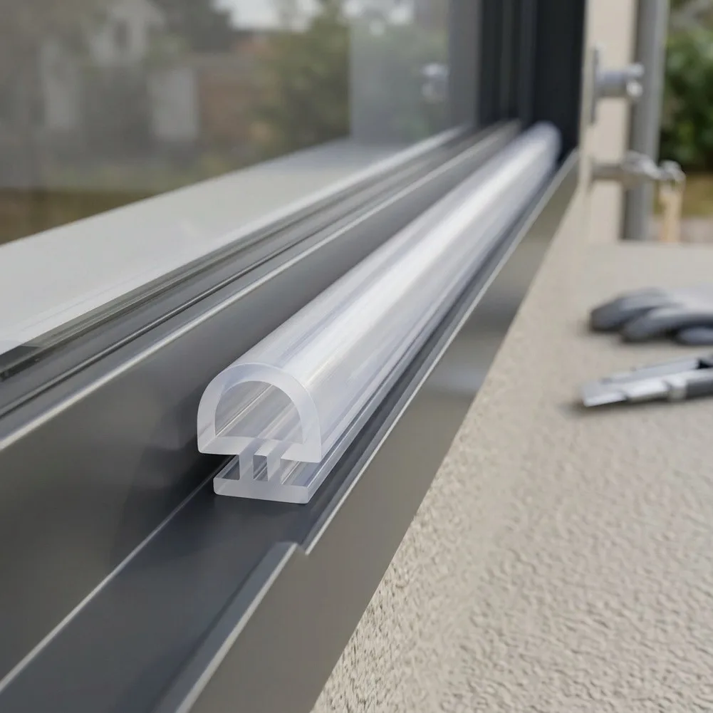 10 Meter Weather Stripping Seal Strip for Aluminum Sliding with Hollow Cavity Design to Enhance Insulation and Seal