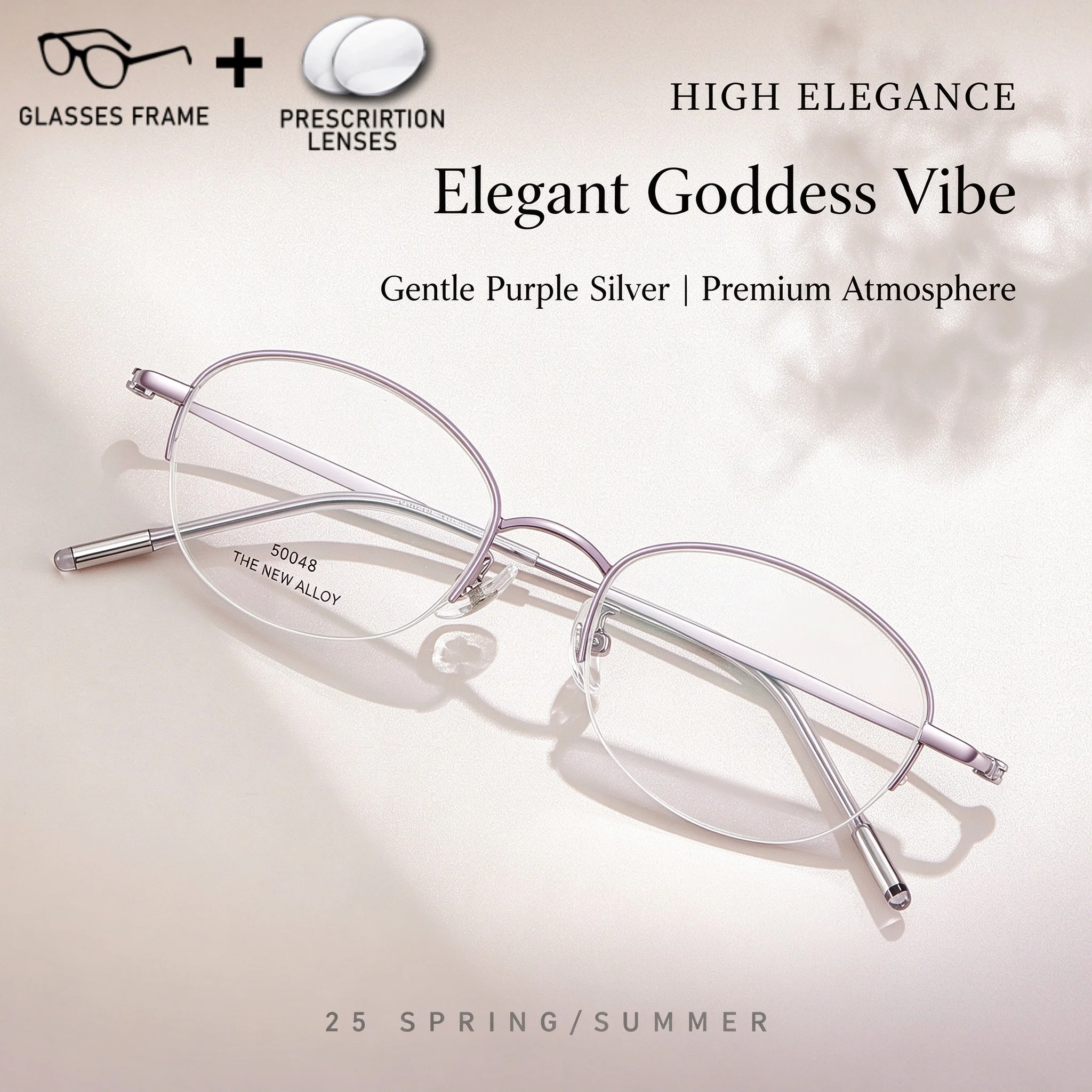 Half Half Frame Women Eyeglasses Small Size Metal Optical glasses Myopia Lenses Reading Glasses Photochromism Blue-light-blocking UV - Aliexpress Deal