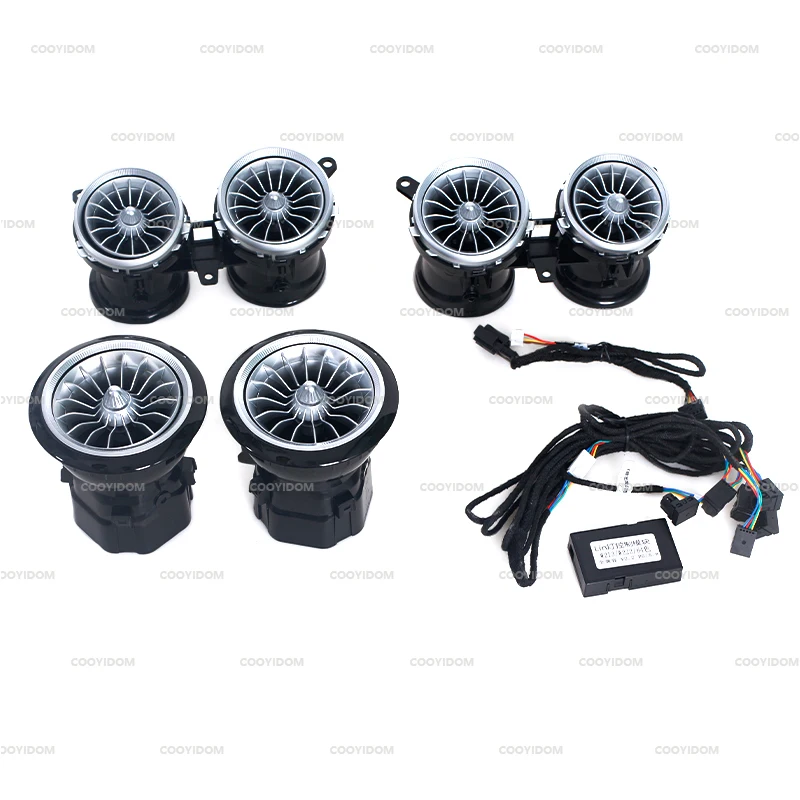 سيارة LED منفذ الهواء فتحات منفذ الهواء توربو الداخلية تقليم جديد فوهة الضوء المحيط لمرسيدس بنز E Class W213 2016-2021