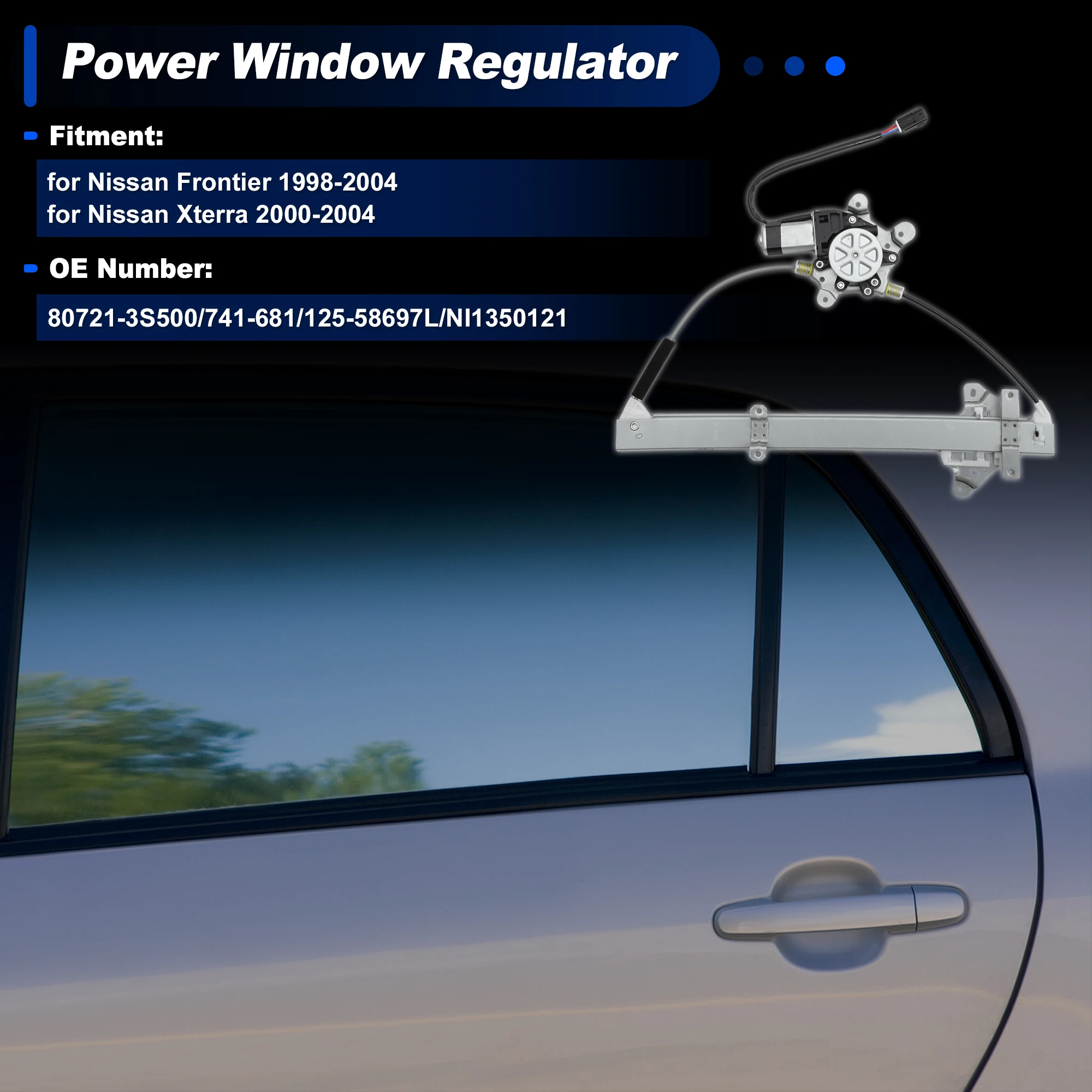 

UXCELL Front Left Power Window Regulator with Motor for Nissan Frontier No.80721-3S500