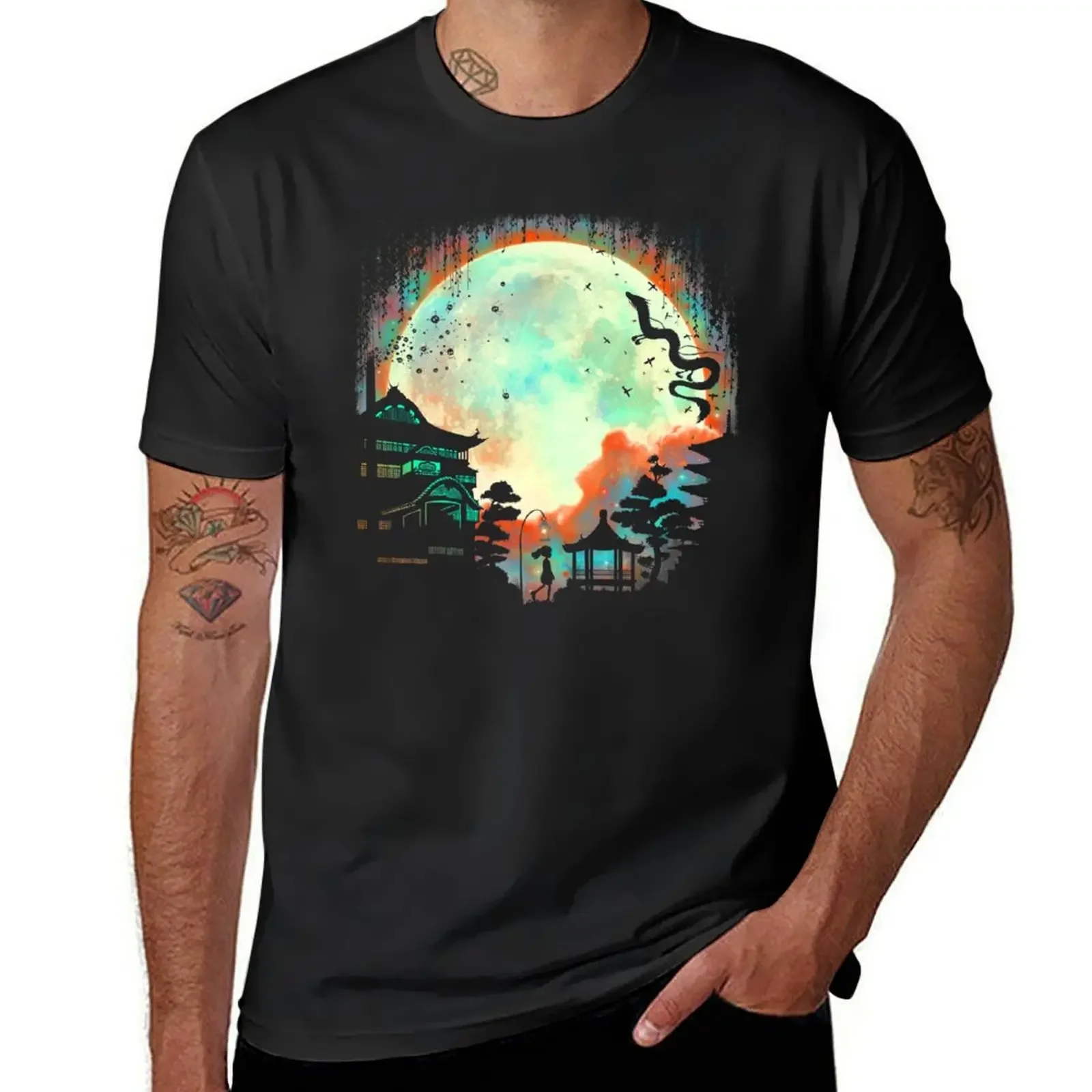 

Thermal Moon T-Shirt cheap stuff Short sleeve tee graphic t shirts oversized t shirt mens clothes