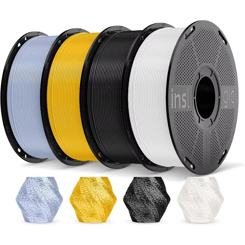 ^For Silk PLA 3D Printing Filament Bundle Multicolor, Silky Smooth Finish Monochrome Filament 1.75mm fit for FDM 3D Printer, 1kg