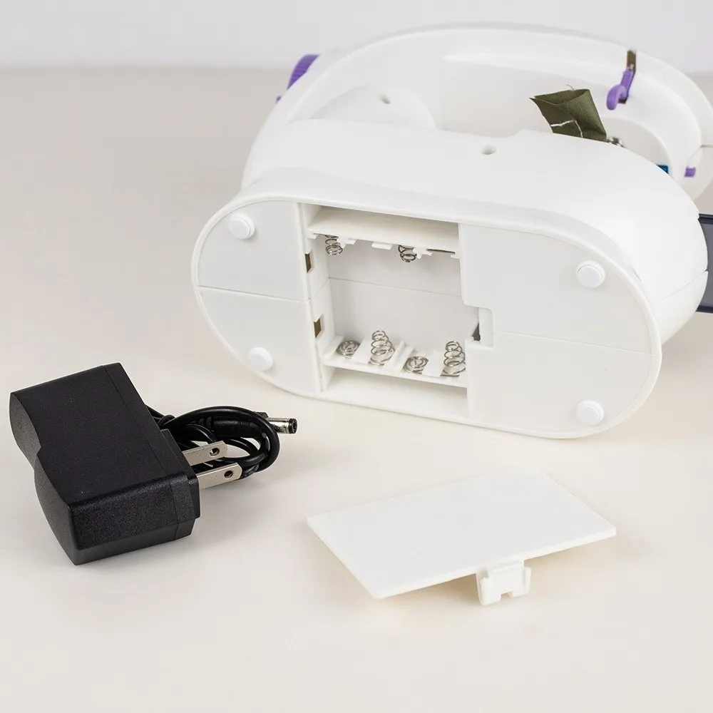 

Электрическая швейная машина с двойной нитью, 2-скоростная светодиодная лампа, бытовая швейная машина, ножная педаль, портативная швейная машина для домашнего использования