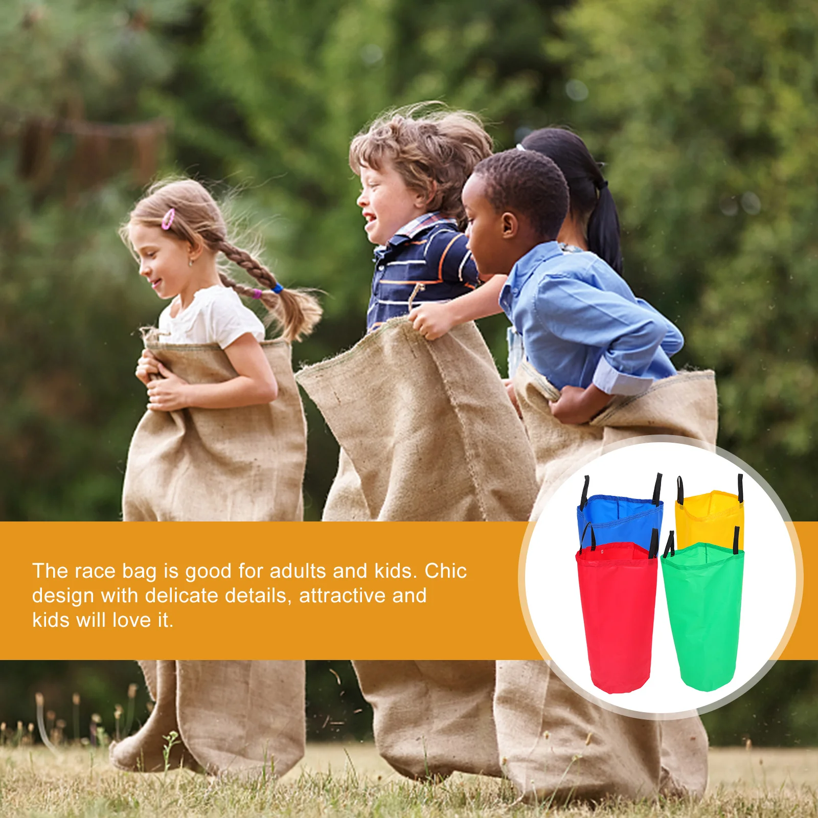 

Набор из 4 мешков для скачеств на верёвке, для игр на свежем воздухе, детских площадок, командных мероприятий, занятий для родителей и детей, тренировок и игр