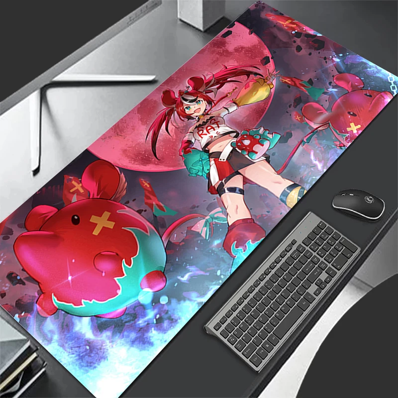 

Mousepad Computer Gaming Accessories Keyboard Pad Office PC Rubber HD Mouse Pad Decoracion H-hololive Hakos Baelz Desk Mouse Mat