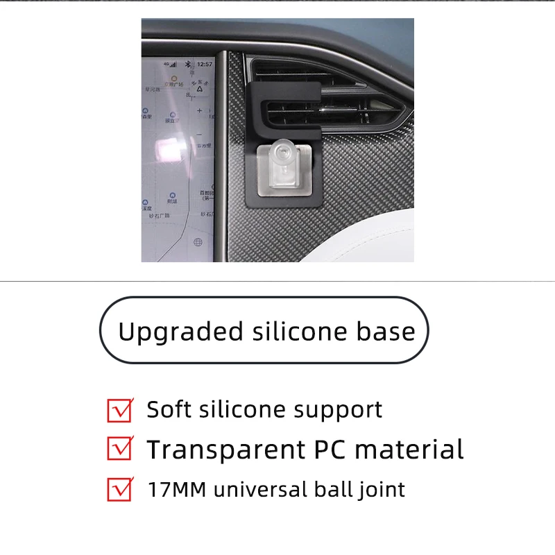 Per Tesla Model S 2014-2021 modello X 2016-2021 supporto per telefono da auto Base staffa fissa speciale ricarica Wireless accessori interni