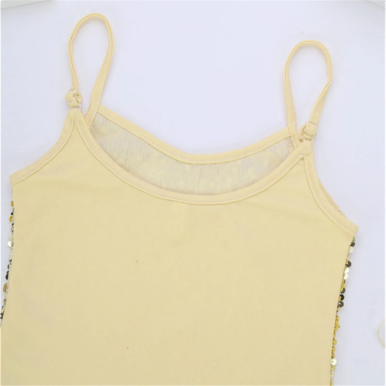 Teens Vest For Girls Kids Sparkly Sequined Tops Girl Ballet Dance Tank Top Children Jazz Hiphop Stage Performance Dance Wear