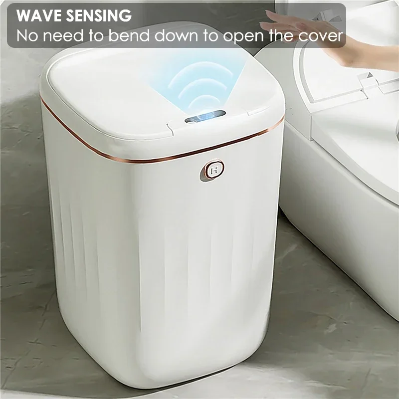 

Smart Trash Can 20L Automatic Sensor Battery Powered Garbage Bin Large Capacity Induction Trash Can For Kitchen Bathroom Toilet