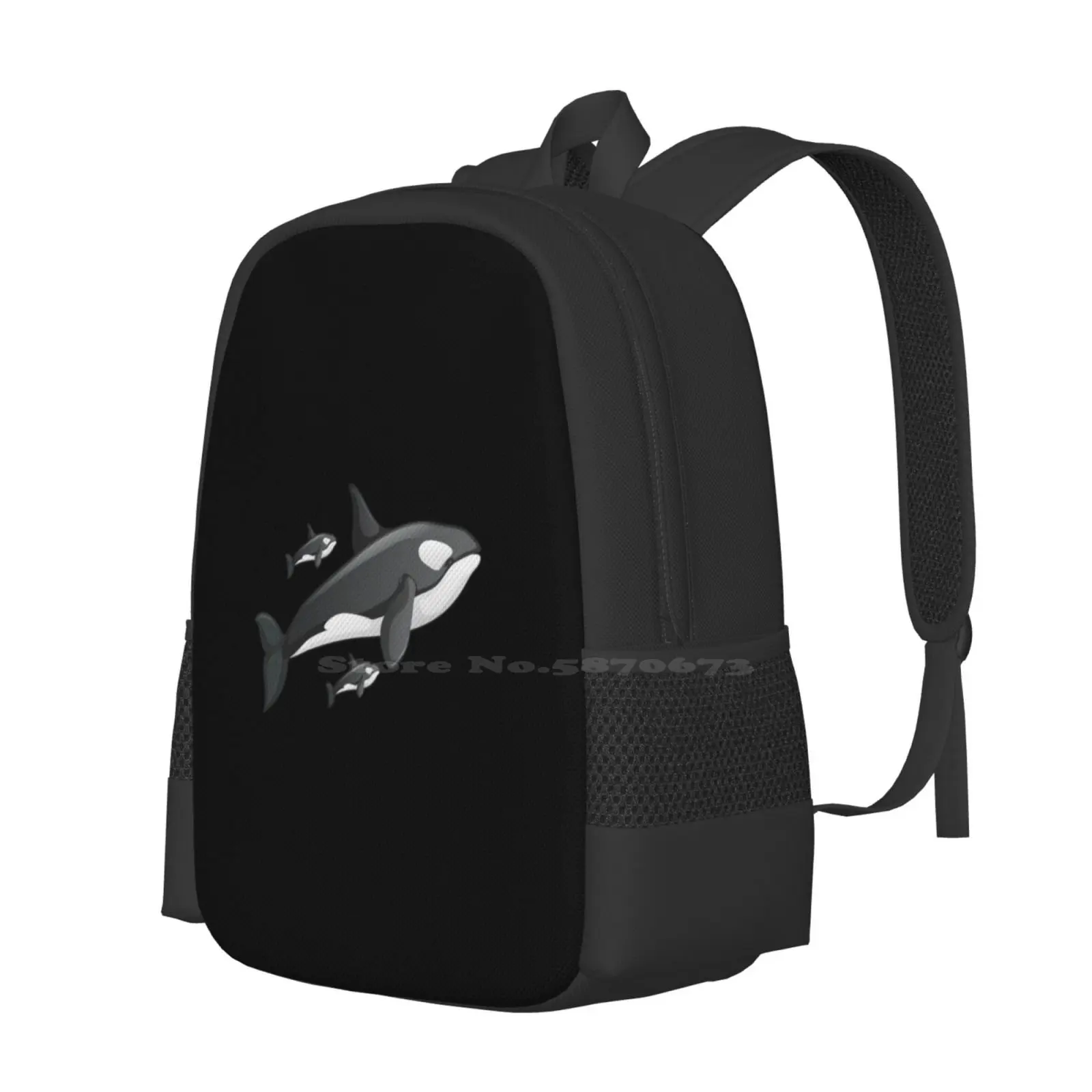 The Orca Is My Spirit Animal Cute Hot Sale Schoolbag Backpack Fashion Bags Vintage Retro Ocean Sea Killer Whale Orcas Save The