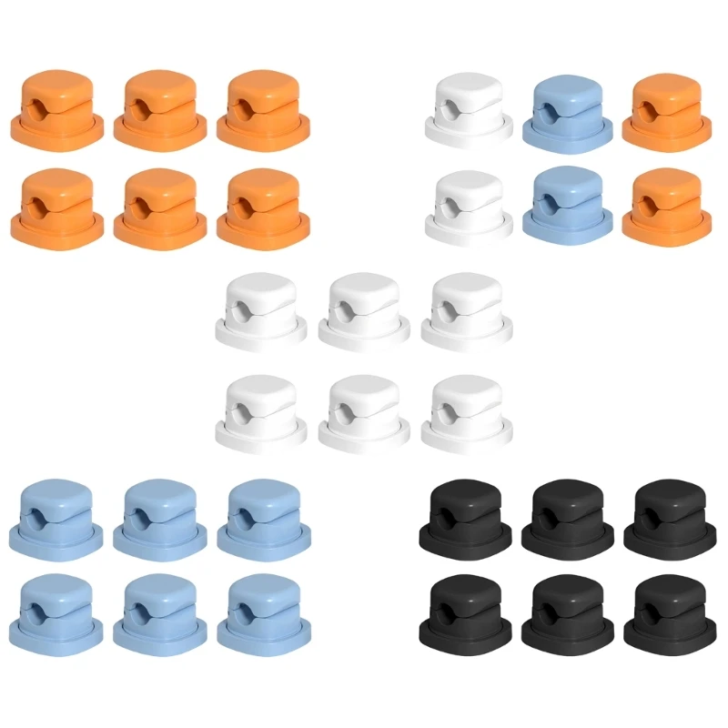 U55C Flexible Rotating Cord Organizers Clip Holds Various Charging Wire Firmly In Place On Tabletops Surfaces