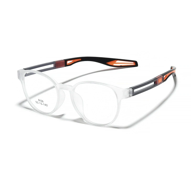 KIZN 라운드 스포츠 근시 고글 프레임 TR90 패션 초경량 야외 광학 처방 남성 여성 안경 -0.50 ~ -6.0