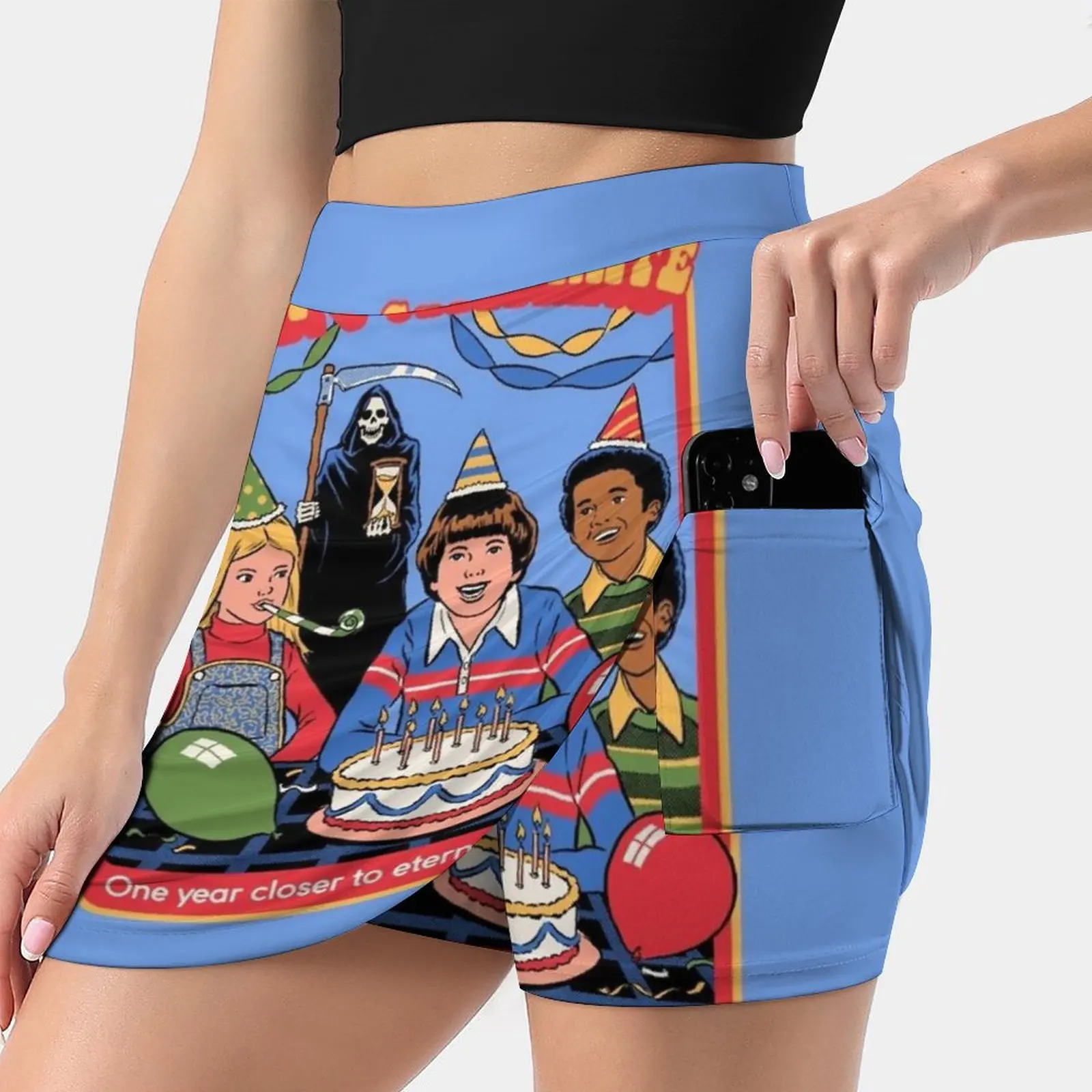 

One Year Closer Skirts Woman Fashion 2022 Pant Skirt Mini Skirts Office Short Skirt Birthday Funny Nostalgia 80S 70S Retro