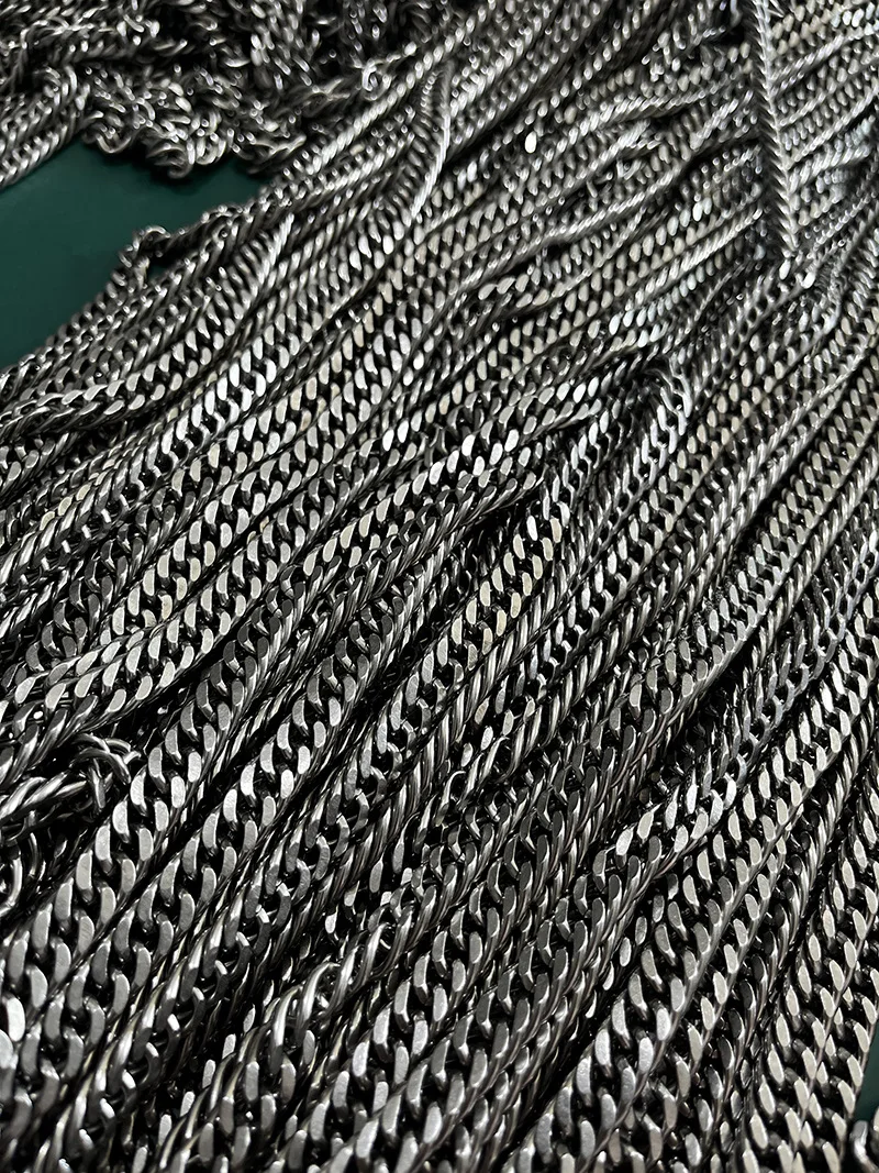 Wholesale 10 Meters TA1 Pure Titanium Cuban Link/O Shaped/Square Box/Twist/Bead/Angle/Paperclip Chain for DIY necklaces bracelet