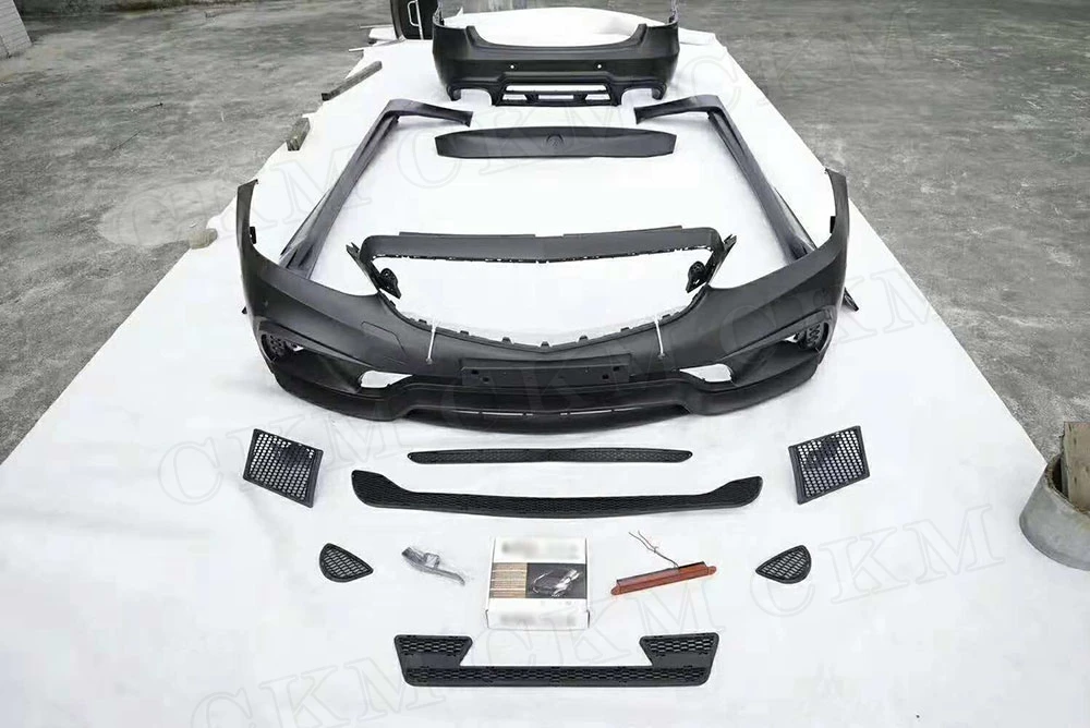 

CKMUUER полипропиленовый материал, передний и задний бампер, спойлер для Mercedes Benz E Class, автомобильный Стайлинг, широкие комплекты кузова