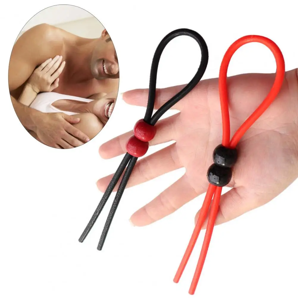 Penis Cord Universal Penis Delay Ring Novelty Silicone Penis Ring Delay Ejaculation Lock Ring Buckle Rope Cock Ring for Male