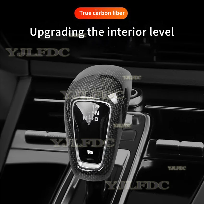 For Porsche Cayenne Panamera 971 2017-2023 Car Interior Trim Parts Replacement Real Carbon Fiber Car Gear Head Suitable Knob