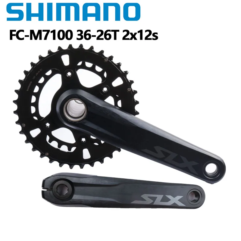 Shimano DEORE XT SLX M8100 M7100 mechanizm korbowy 36-26T podwójna tarcza 2x12 prędkości 170mm 175mm korba do roweru MTB