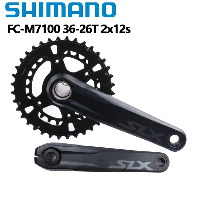 Shimano DEORE XT SLX M8100 M7100 mechanizm korbowy 36-26T podwójna tarcza 2x12 prędkości 170mm 175mm korba do roweru MTB