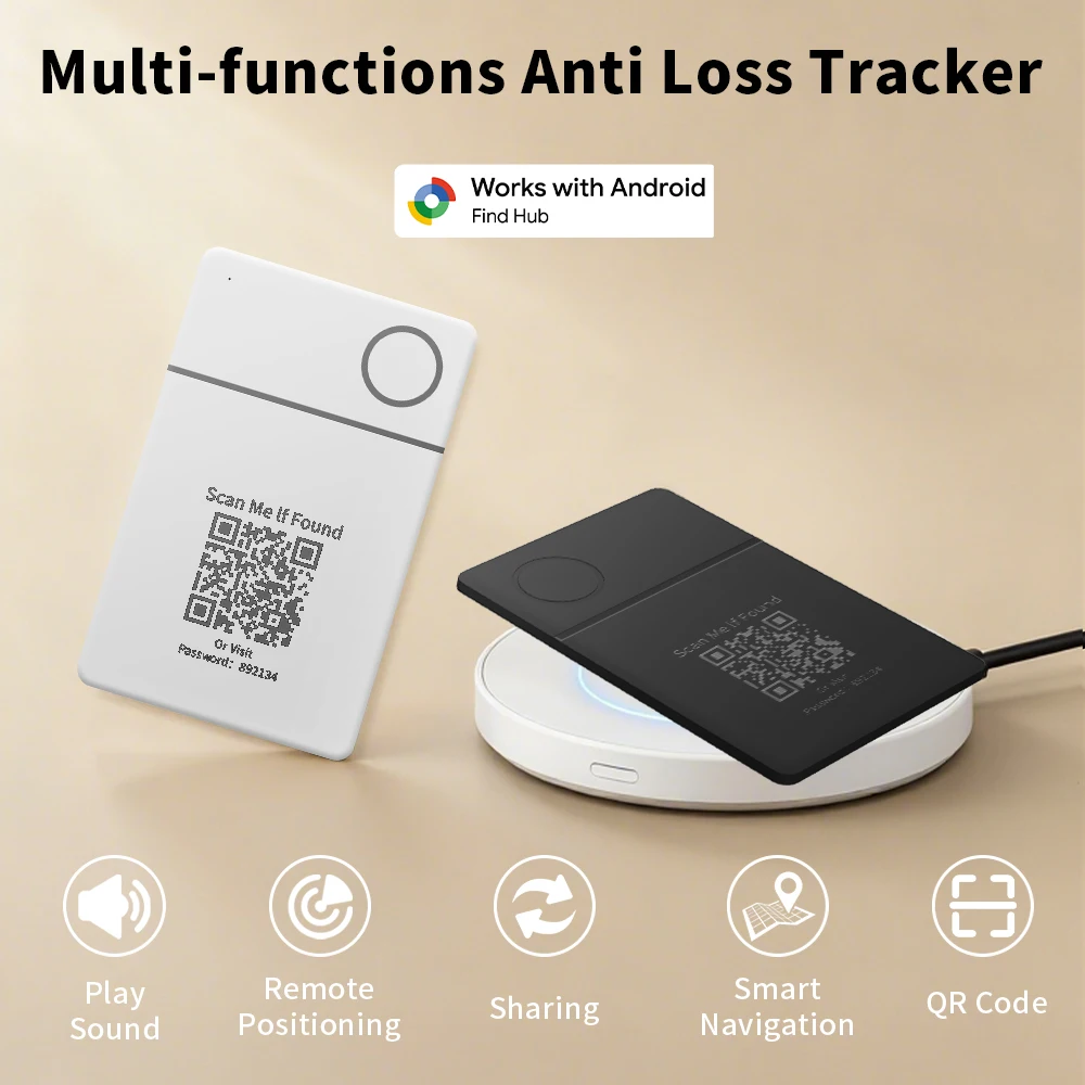 

RSH Android-трекер работает с Google Find Hub для устройства Sunsumg Pixel Anti-Loss FAST Locate Card Кошелек Паспорт Поиск QR-кода