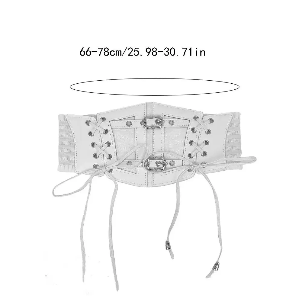 Модные регулируемые кружевные пояса, кожаный однотонный корсет, пояс, веревка, эластичный корсет с широкой талией, платье