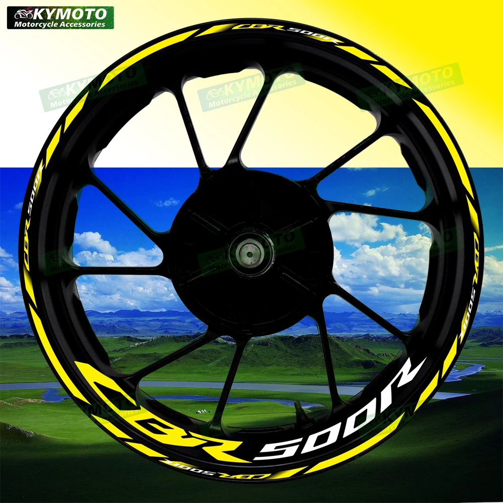 

For Honda CBR500R CBR 500R motorcycle accessories 17 inch front and rear wheel decals hub rim reflective stripe stickers