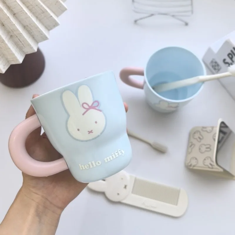 Cartoon Kawaii Mouthwash Cup GoodLooks Couple Brush Your Teeth Toothbrush Wash Up Dormitory Household Use Simple Dry Death Miffy