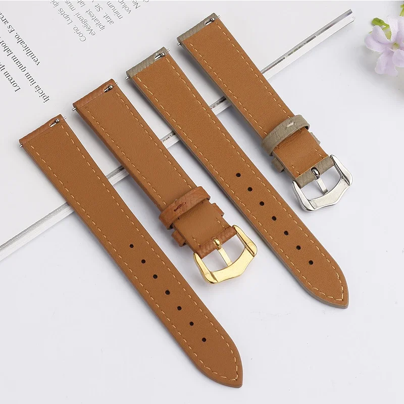 Suitable for Cartie Tank London Solo Key Dumont Watch Strap Men's Genuine Leather Women 14 16 18 20 Wrist Strap Accessories