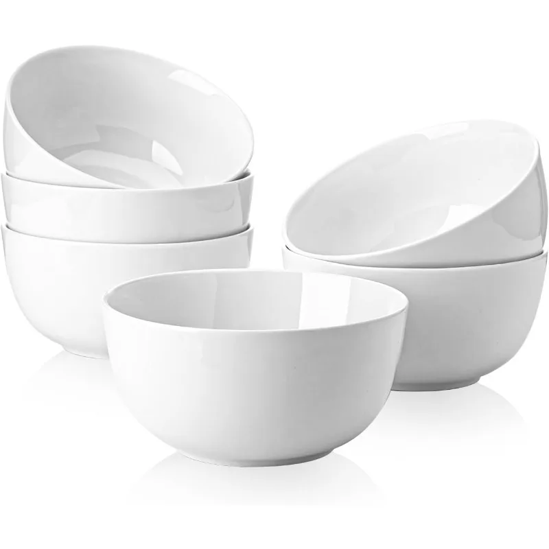 

Cereal Bowl, 20 Oz Soup Bowls Set of 6, Chip Resistant, Dishwasher & Microwave Safe, Porcelain Bowls for Cereal Soup Rice Pasta