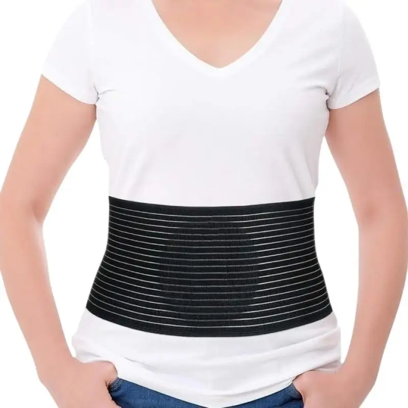 Adjustable Umbilical Hernia Belt for Men Women, Elastic Cotton Abdominal Support Binder with Compression Pad Navel Hernia Care