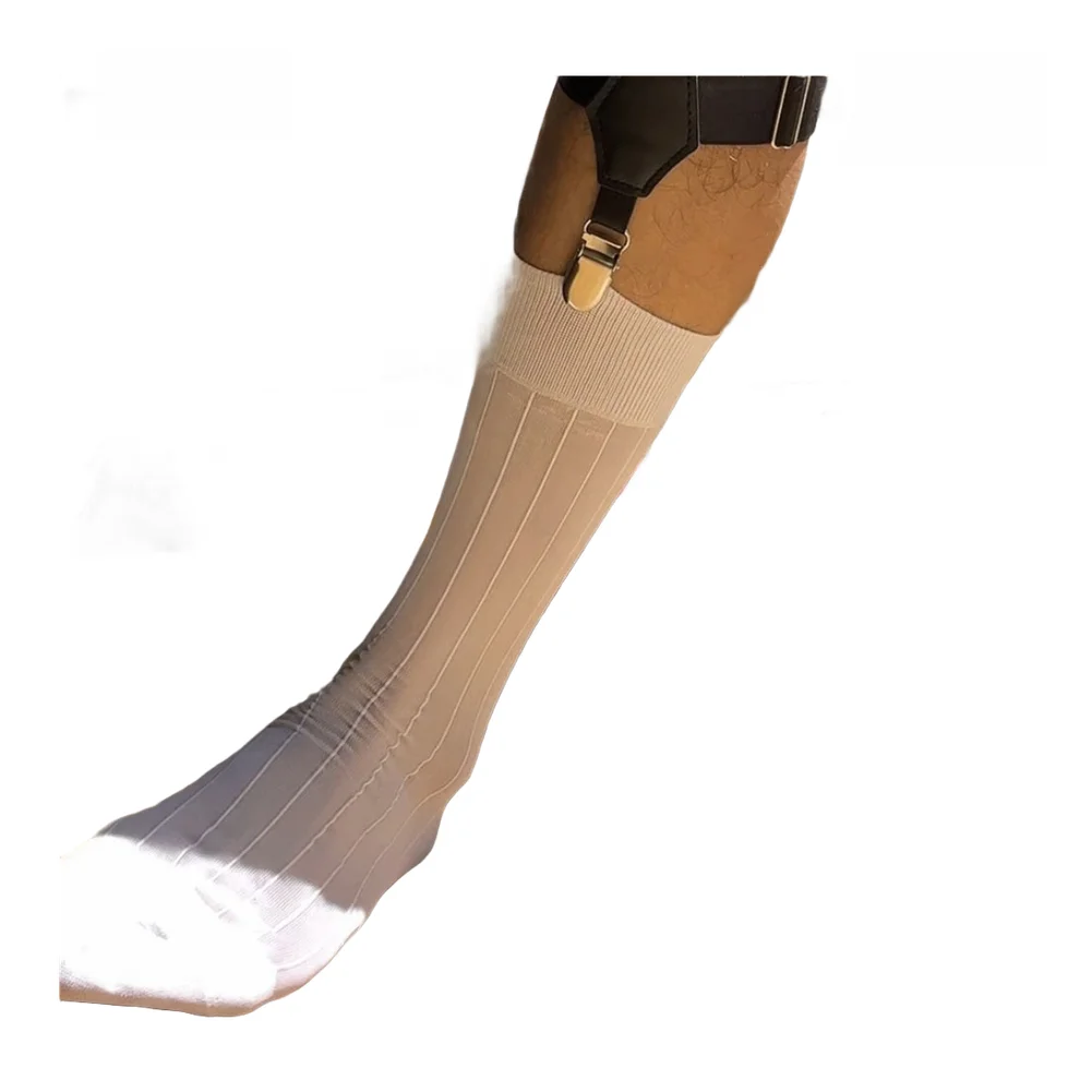 

Модные полосатые мужские летние легкие эластичные носки, бесшовные, повседневные и деловые, средней длины