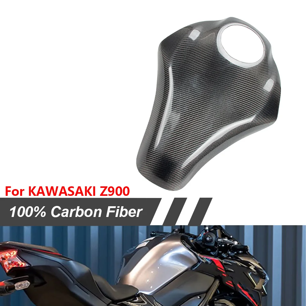 Fit For Kawasaki Z900 2017-2022 2018 2019 2020 Motorcycle Carbon Fiber Fuel Tank Pad Cover Sticker Fuel tank Protection Cover