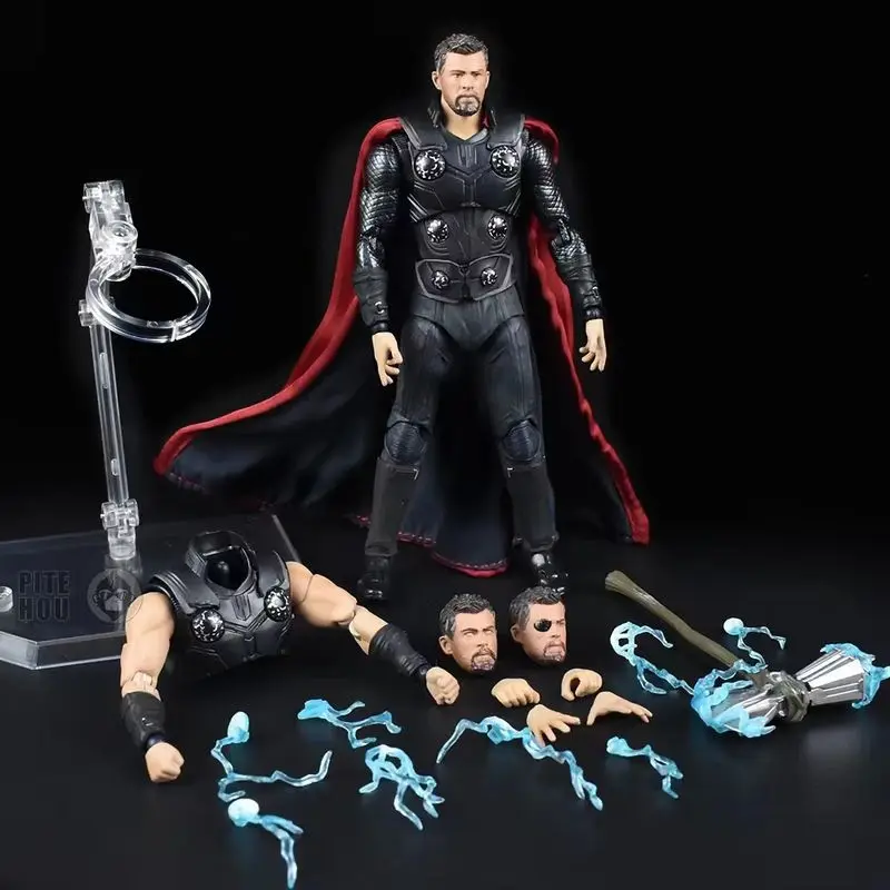 Figura de acción de Thor de 16 cm, Legends Avengers Infinity War, Stormbreaker, con cabezas intercambiables, modelo Thunderbolt, juguete de la película, estatua de PVC, regalo para adultos
