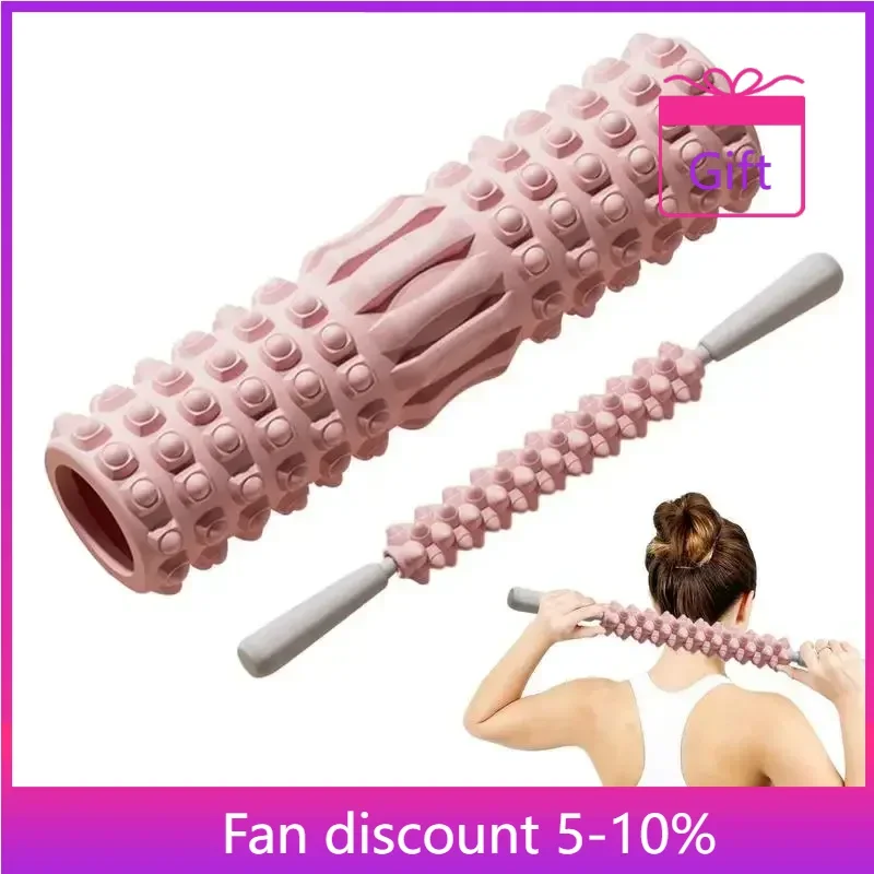 Yoga massage stick, wolf tooth stick massage roller, non slimming calf muscle relaxation tool roller, rolling thigh