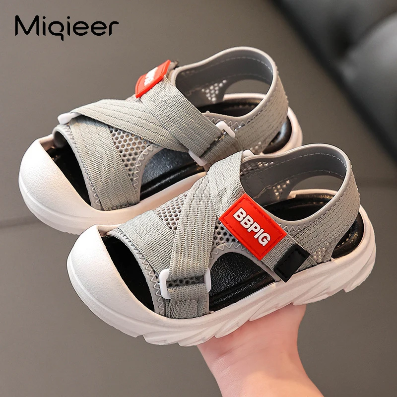 

2022 Summer New Kids Sandals Boys Non-slip Soft Sole Sandles Toddler Girls Beach Shoes Children Breathable Footwear Hook & Loop