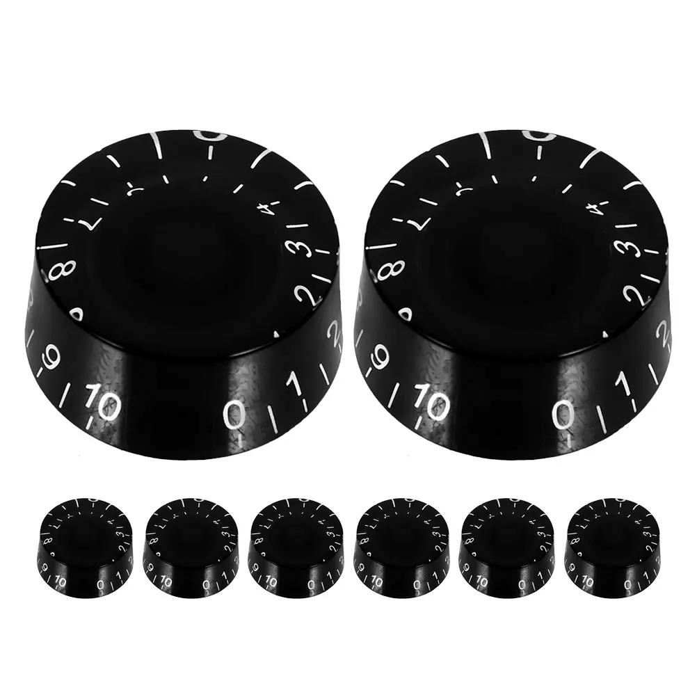 

8 Pcs Electric Guitar Accessories Bass Volume Knobs Plastic Abs Potentiometer Cap Control