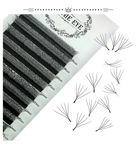 Imagen 2 del producto Extensión de pestañas de 5W y 8W, pestañas de pelo Natural en forma de W 3D CIlios 5D 4W 6W 7W, maquillaje de pestañas postizas, envío directo, ventiladores de volumen prefabricados