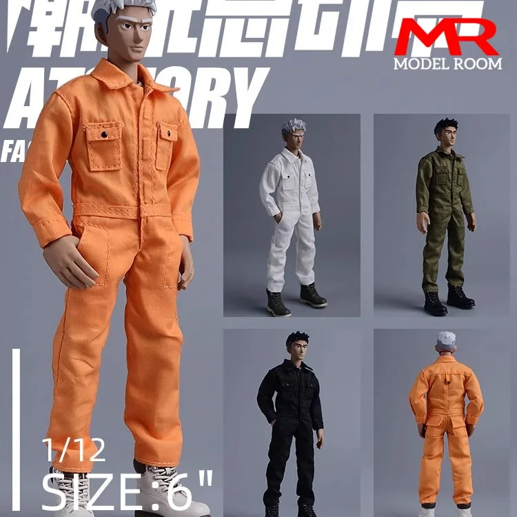 

ATStory масштаб 1/12, рабочая одежда, комбинезон, рабочий комбинезон, модель одежды, подходит для 6 дюймов Notaman VTOYS, ветровые игрушки, мужская экшн-фигурка, куклы для тела