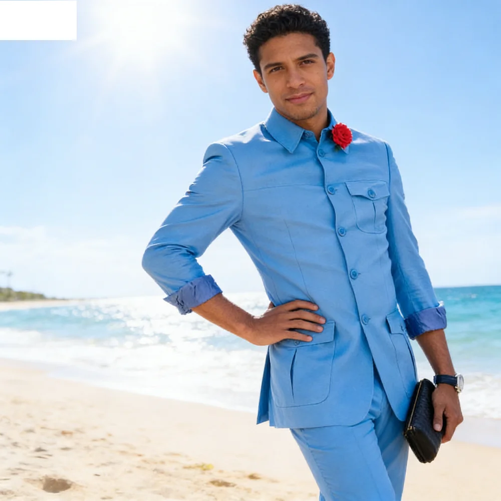 

Мужской классический африканский костюм Thorndike: пиджак и брюки, облегающий свадебный костюм для жениха, новейший дизайн, традиционная мужская одежда