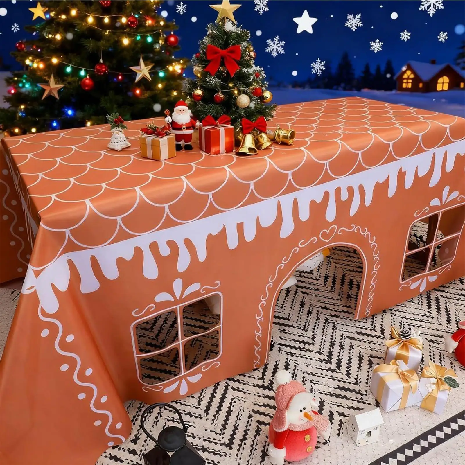 Weihnachtsdekoration Tischdecke Navidad Tischdecken Frohe Weihnachten Dekorationen Urlaub Tischdecke Haus Wiederverwendbare Neujahr Pad