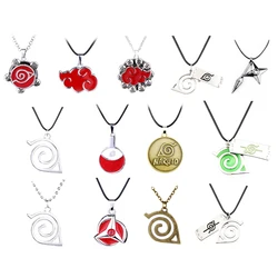 Anime Necklace Kunai Shuriken Konoha Ninja Car Backpack Akatsuki Organization Red Cloud Keychain Accessories Gift