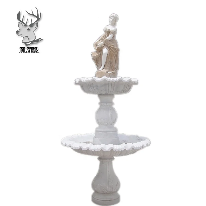 Marble figure fountain nature stone marble outdoor nude sexy lady statue water fountain for garden garden decoration