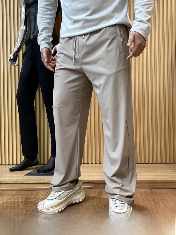 

High Elasticity Quick Dry Breathable Running Pants Men's Spring Summer Casual Trousers Ice Sensation Comfortable Fashionable ...