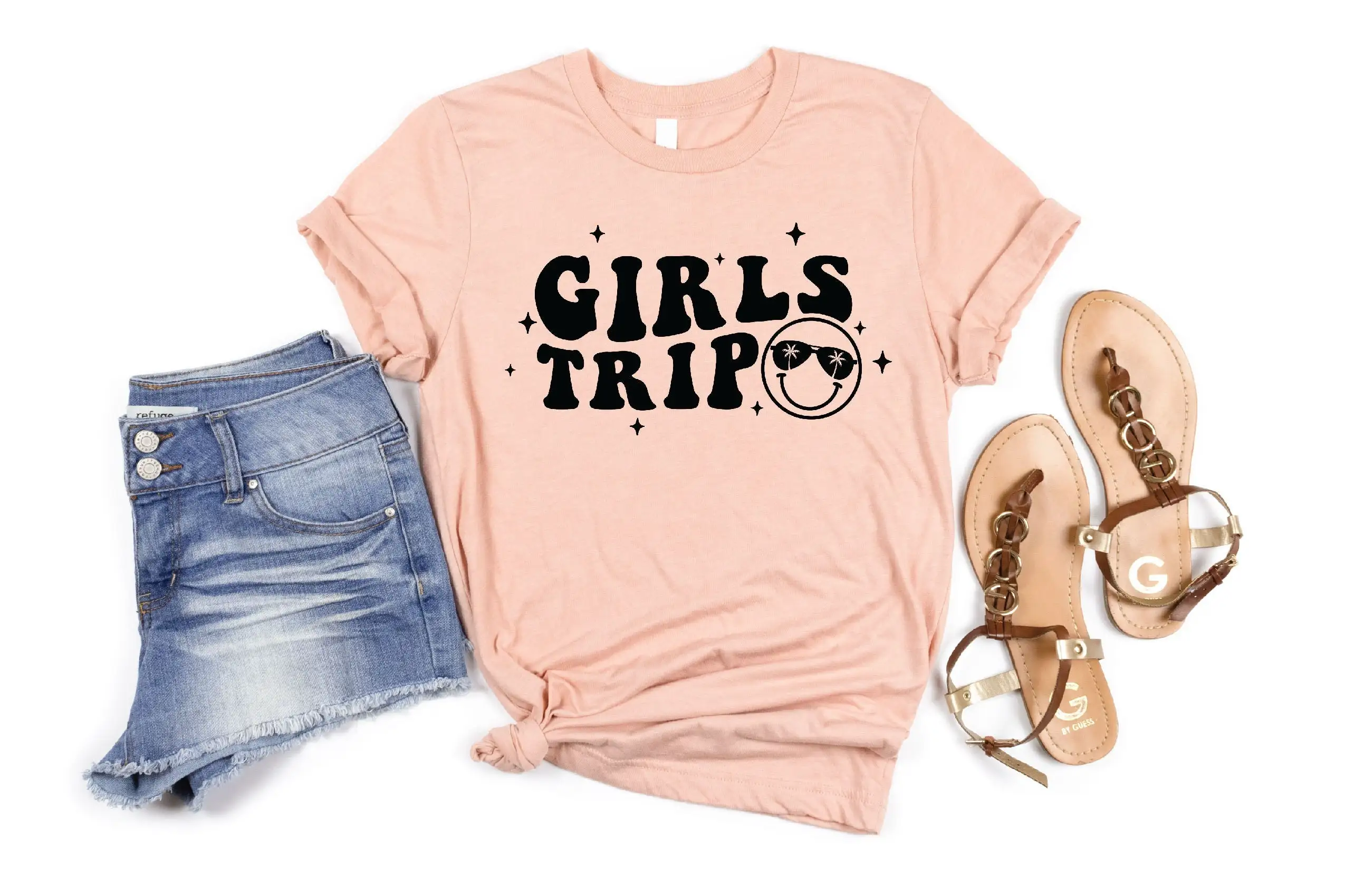 Girls Trip T Shirt Group Girl Vacay Mode Travel Bestie Matching For Best Friend Road