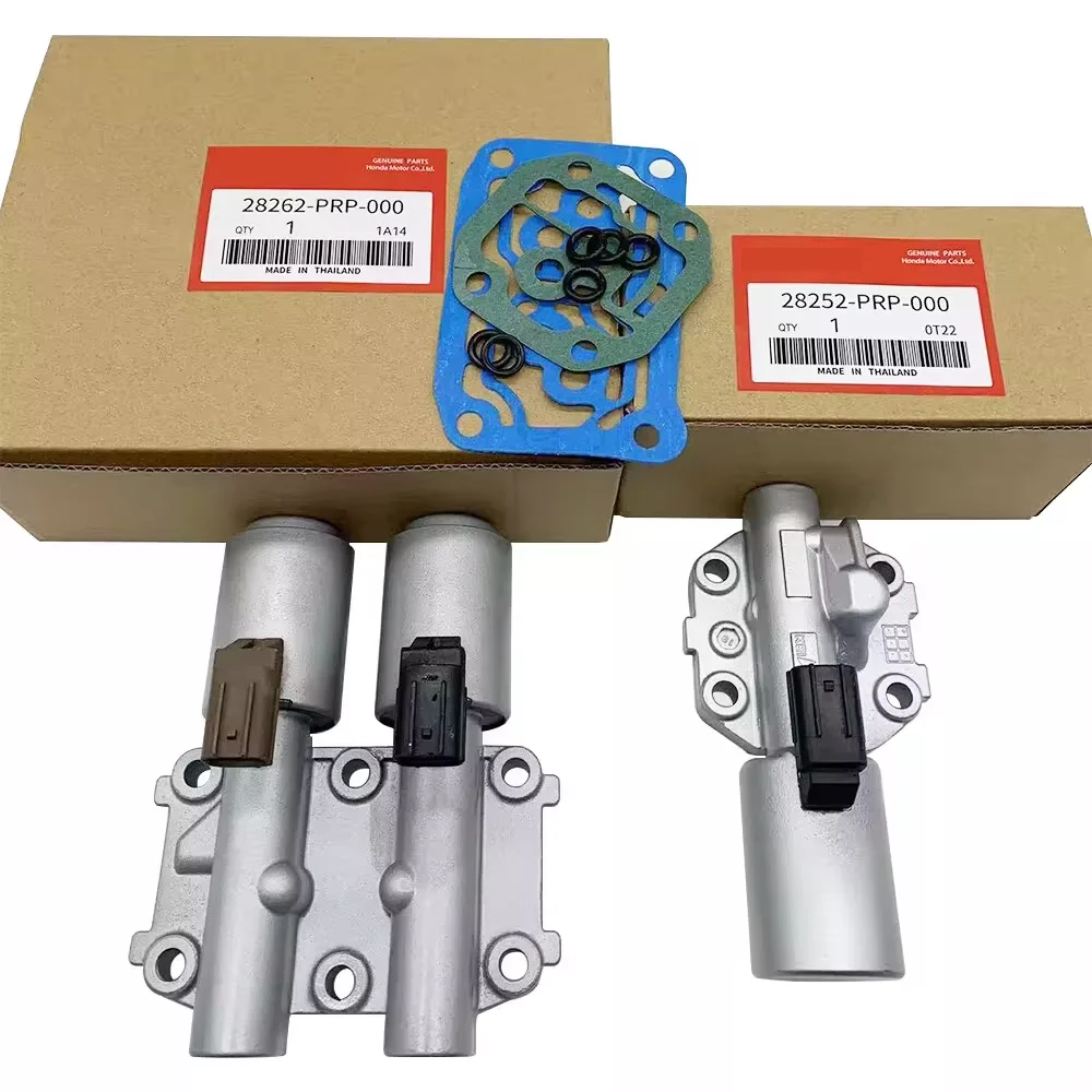 2 uds 28260-PRP-014 y 28250-RPC-003 nuevo KIT de solenoide de transmisión con junta para Honda CR-V Accord Acura 28260PRP014/28250PRC003